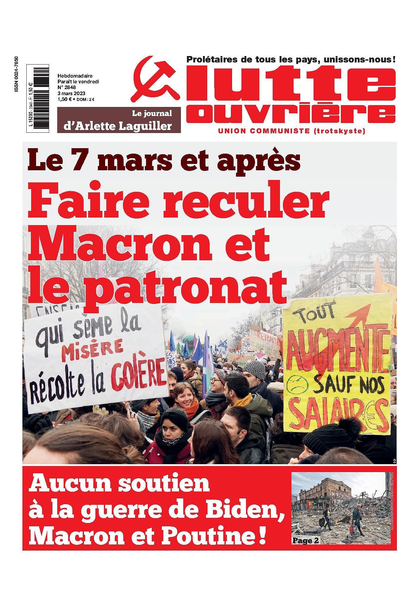 Une du journal